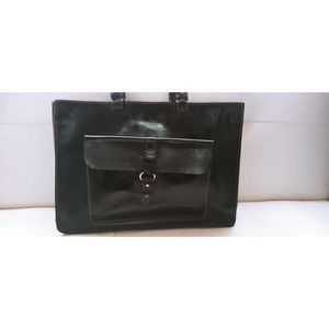 Franklin Covey leather laptop tote